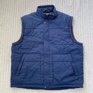 Vintage 90's Nike Navy Blue Puffer Vest | Size XL